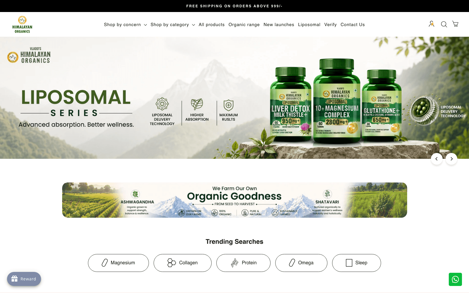 Screenshot of Vlado's Himalayan Organics